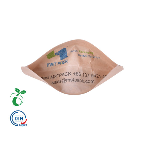 可生物降解的自封包装袋环保可堆肥食品包装回收工艺纸袋与窗口