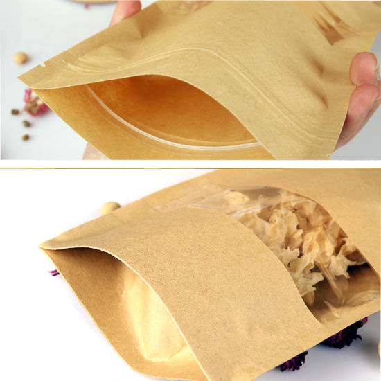 定制印刷层压立式Ziplock生物降解塑料包装袋食品袋