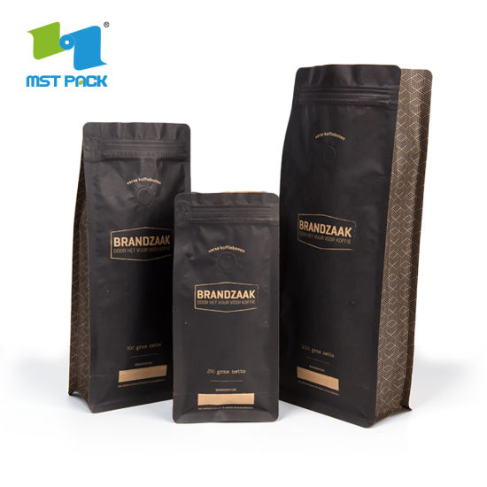 可堆肥Recylce工艺纸袋可生物降解生态咖啡袋中国批发